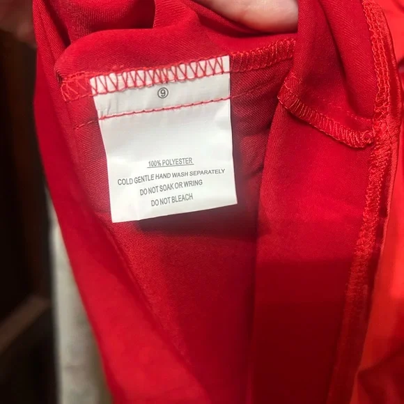 2/$28 Hello Molly Red Satin Twist Cutout Back Mini Party Dress Size Medium EUC - Picture 4 of 6